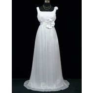 Bílé dlouhé svatební šaty i pro těhotné 42-44