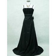 Černé dlouhé šaty pro plnoštíhlé 50-52