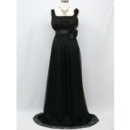 Černé dlouhé šaty empírové nadměrná velikost 50-52