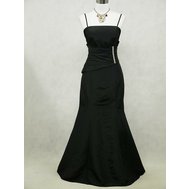 Černé dlouhé elegantní šaty pro plnoštíhlé na ples 50-52
