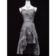 Stříbrné šedé krátké šaty nadměrná velikost 52-54